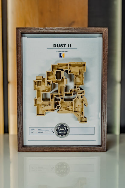 Dust 2 – Trójwymiarowa mapa Counter‑Strike w ramie Brąz - DropMarket