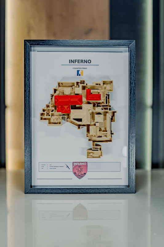 Inferno – Trójwymiarowa mapa Counter‑Strike w ramie Czarny - DropMarket