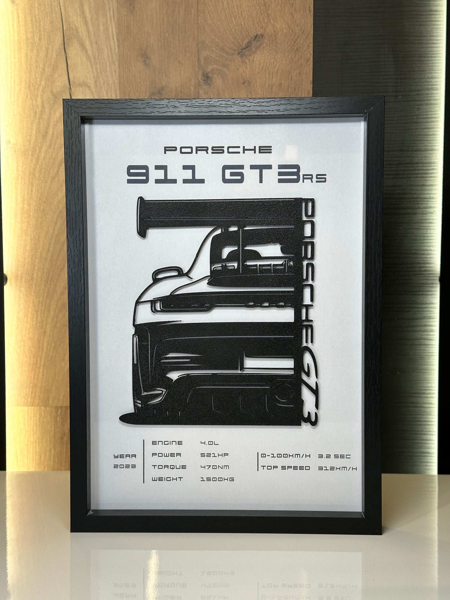 Porsche 911 GT3 RS - Obraz 3D | Nowoczesna dekoracja dla fanów motoryzacji